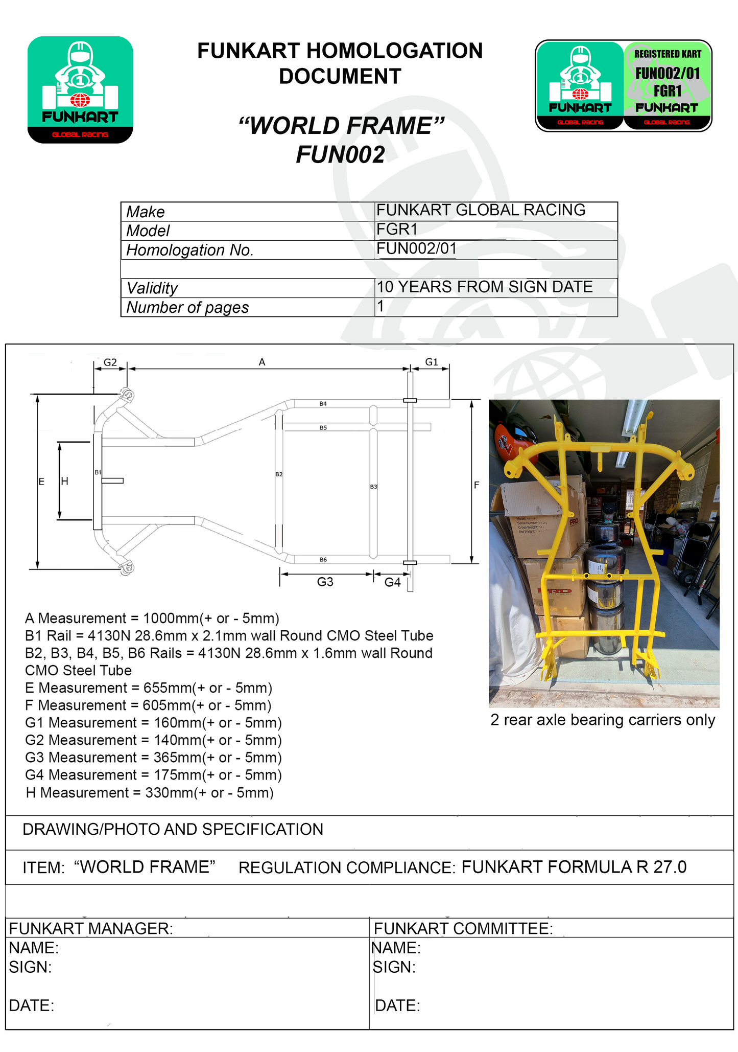Funkart Race Chassis (Less Engine Package) - GoKat