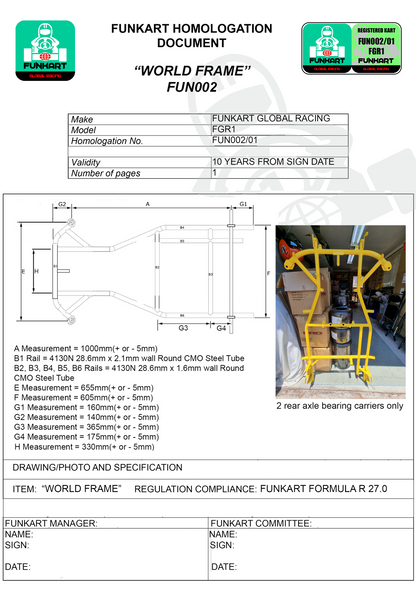 Funkart Race Chassis (Less Engine Package) - GoKat